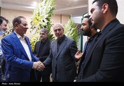 مراسم ختم سردار محمد ربیعی برادر سخنگوی دولت روحانی با حضور پزشکیان/ تصاویر