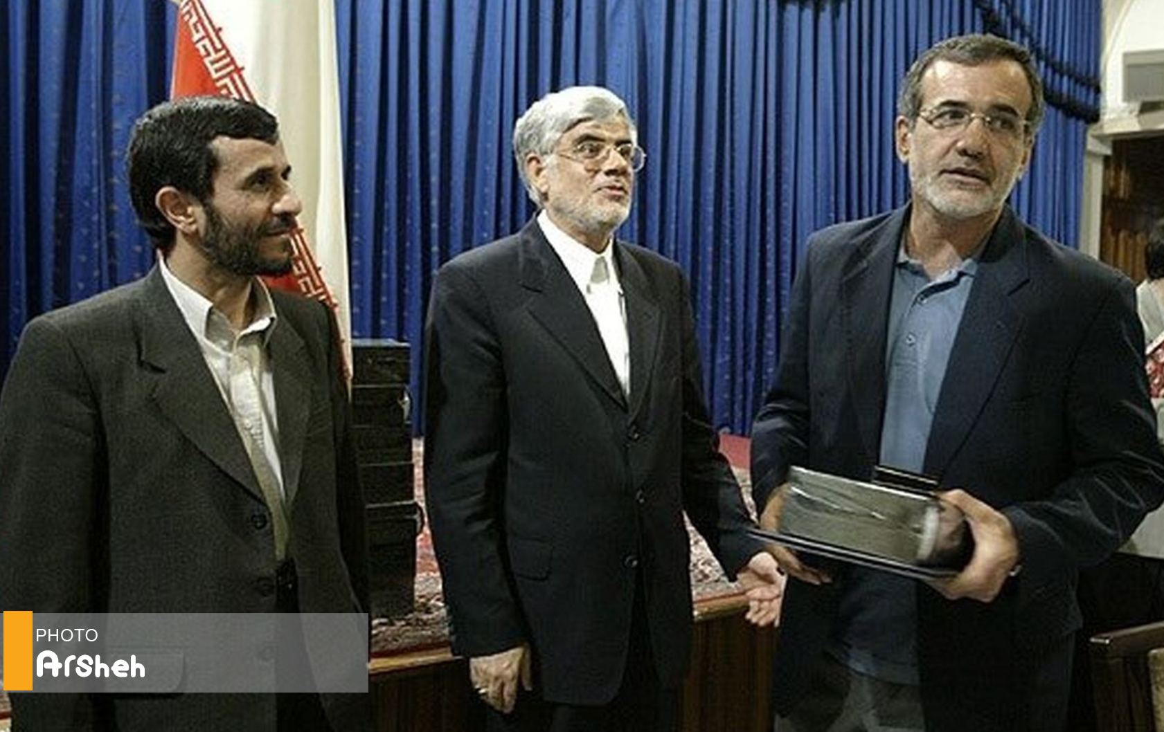 عکس متفاوت مسعود پزشکیان با محمود احمدی نژاد و سید محمد خاتمی