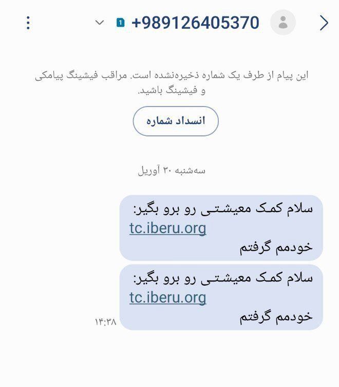 این پیامک ها درباره یارانه کمک معیشتی جعلی است / تصویر پیامک را ببینید