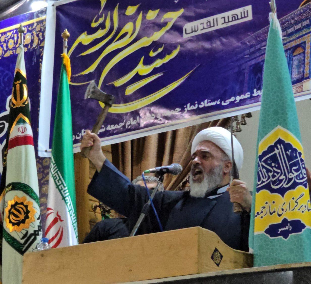 امام جمعه رامسر برای اسرائیل داس و تبر کشید