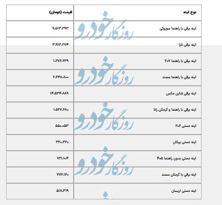 قیمت آینه بغل خودرو نجومی شد! / یک عدد ۹.۵ میلیون!