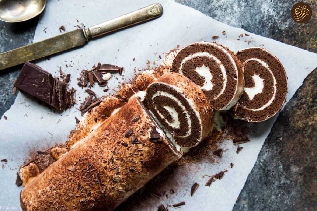 طرز تهیه بیسکو رولت میوه ای بدون فر