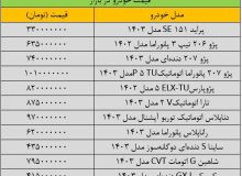 بازار خودرو ترمز برید/ آخرین قیمت پژو، سمند، شاهین، کوییک و رانا