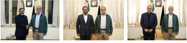 گزارش مقامات دولت شهید رئیسی به رئیس جمهور منتخب/ تغییر کاپشن پزشکیان!/ تصاویر