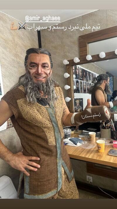 استوری الناز شاکردوست برای امیر آقایی: «این است رستم ما»