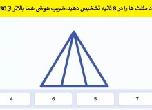 تست هوش/ تعداد مثلث ها را در 8 ثانیه تشخیص دهید؟