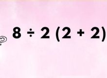 حاصل عبارت 8÷2(2+2) چند می شود؟