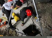 مصدومیت کارگر ساختمانی بر اثر سقوط در چاه
