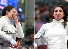 حضور ندا حافظ، شمشیرباز مصری، در المپیک پاریس در ماه هفتم بارداری!