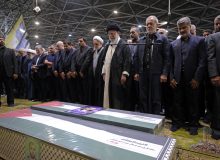 اقامه نماز رهبر انقلاب بر پیکر مجاهد بزرگ شهید اسماعیل هنیه