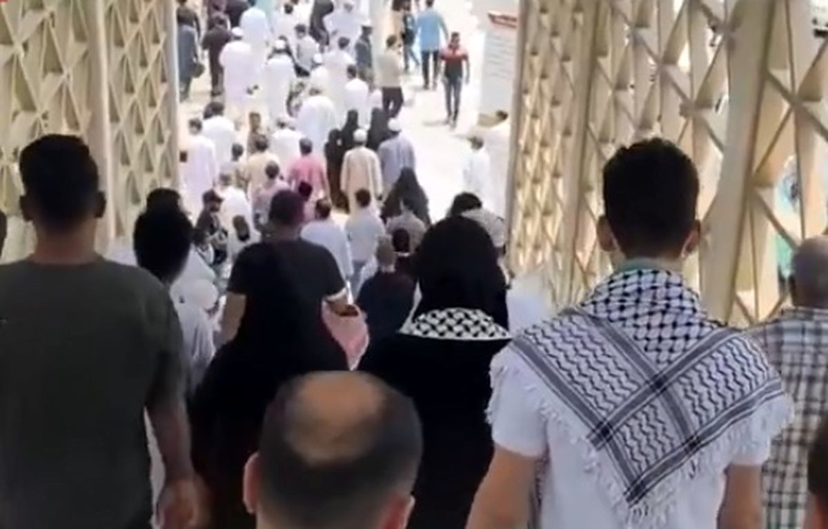 حضور گسترده مردم قطر در مراسم خاکسپاری شهید هنیه/ ویدئو
