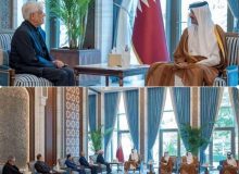 اولین دیدار رسمی معاون اول پزشکیان در خارج از کشور/ عارف با امیر قطر دیدار کرد