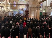 اقامه نماز برای شهید هنیه در مسجدالاقصی/ ویدئو