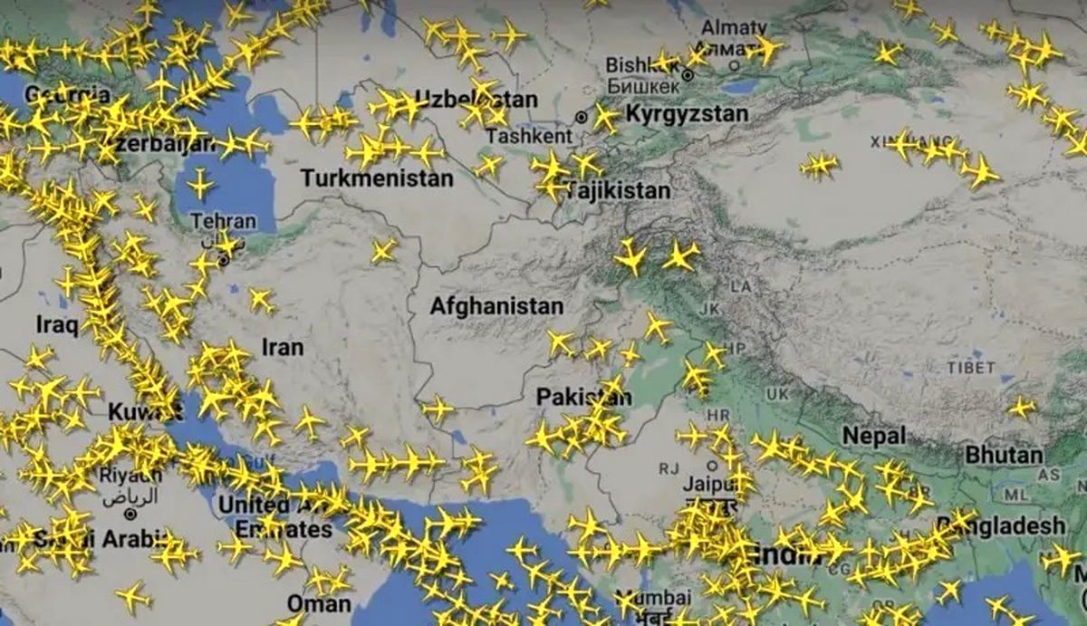 تغییر مسیر هواپیماها از آسمان ایران به افغانستان/حکومت طالبان میگوید از بیش از ۲۰۰ پرواز در هر شبانهروز دهها هزار دلار درآمد دارد