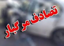 ۱۵ مصدوم و ۶ جان‌باخته براثر تصادف و واژگونی دو اتوبوس