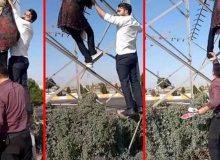 نجات دختر جوان از اقدام به خودکشی توسط پلیس راهور/ ویدئو