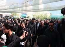 بازدید رئیس‌جمهور از موکب دخترانه حضرت نجمه خاتون در مشهد