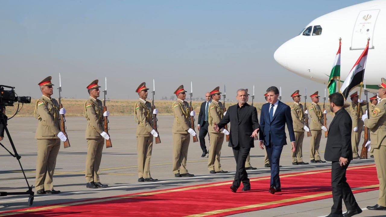 پزشکیان وارد اربیل شد