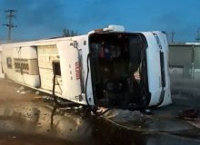 ۱۰ کشته در حادثه واژگونی اتوبوس در محور یزد به طبس