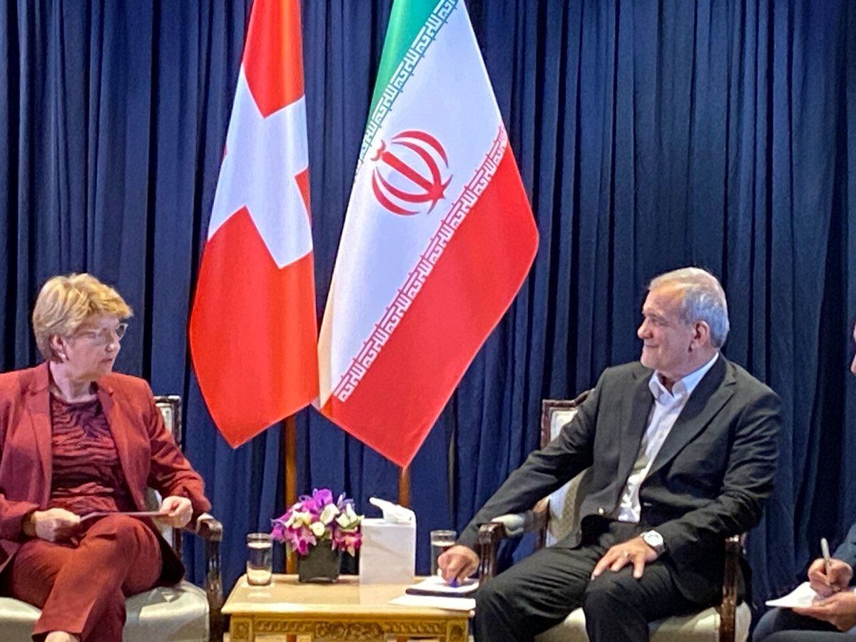 چهارمین دیدار پزشکیان در نیویورک؛ گفتگو با رئیس جمهوری سوئیس