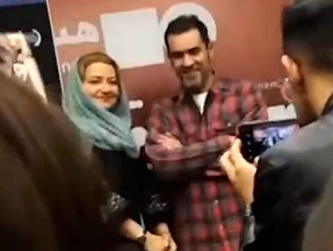 دختری که با در آغوش کشیدن شهاب حسینی حاشیه ساز شد/ ویدئو