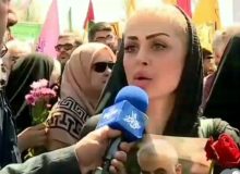 مصاحبه صداوسیما با یک خانم با پوشش متفاوت در روز قدس/ ویدئو