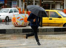 بارش باران و وزش باد شدید در تهران