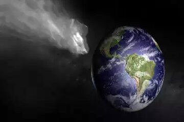 سنگی آسمانی هم‌اندازه هواپیما با سرعت ۸ کیلومتر بر ثانیه به زمین نزدیک می‌شود