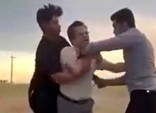 فیلم حمله لباس شخصی ها به طرفدار پزشکیان در حضور زن و بچه اش