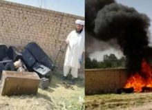 طالبان آلات موسیقی را به آتش کشیدند!