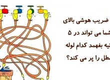 تست هوش/ کدام لوله سطل را پر می کند؟