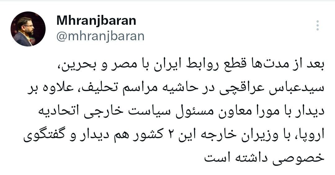 دیدار مهم عراقچی با وزرای خارجه مصر و بحرین