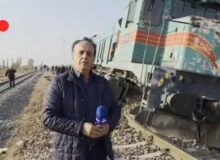 خارج شدن قطار از ریل در ایستگاه هشتگرد