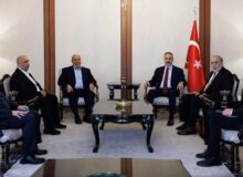 دیدار وزیر خارجه ترکیه با هیئت ارشد حماس