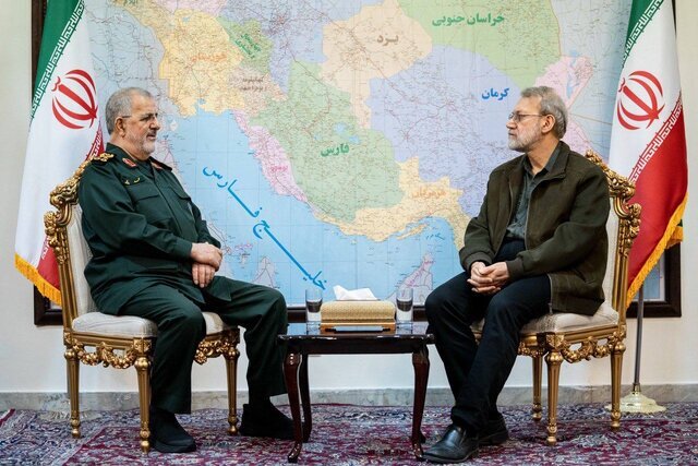 ملاقات علی لاریجانی با فرمانده کل سپاه