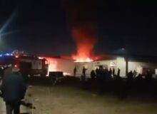 آتشسوزی در کارگاه تولیدی مبل در قراملک تبریز