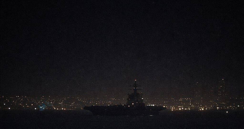 اولین تصویر از استقرار ناو هواپیمابر جرآلد فورد در اسرائیل اولین تصویر از استقرار ناو هواپیمابر جرآلد فورد در اسرائیل