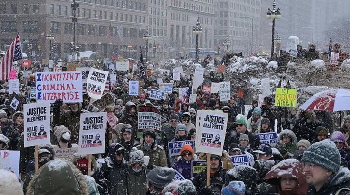 برگزاری تظاهرات در کلمبیا در اعتراض به دخالت آمریکا در ایران
