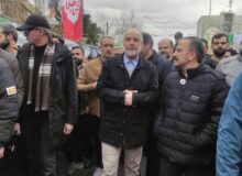 حضور رئیس مجلس شورای اسلامی در راهپیمایی یوم الله ۲۲ بهمن