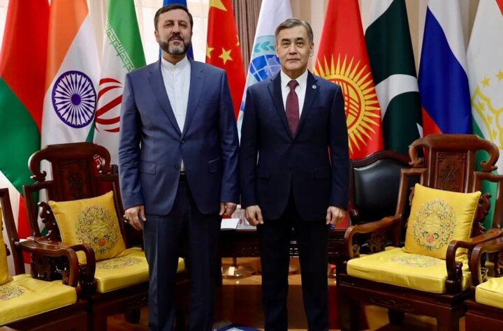 دیدار غریب‌آبادی با دبیرکل سازمان همکاری شانگهای در چین