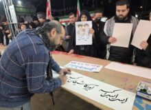 برپایی موکب هنر و رسانه قم با حضور هنرمندان تجسمی