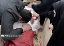 وداع جانسوز با پیکر پاک ۱۳ دلاور بسیجی شهید محله قراملک تبریز