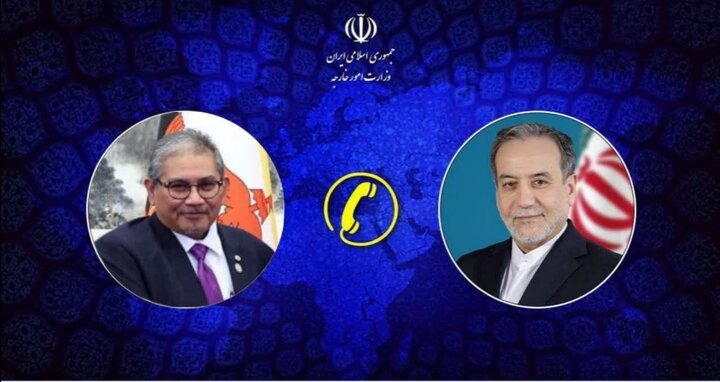 گفتگوی تلفنی وزرای امور خارجه جمهوری اسلامی ایران و برونئی