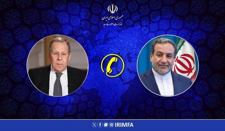 گفتگوی تلفنی وزرای امور خارجه جمهوری اسلامی ایران و روسیه