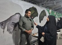 اجرای بزرگترین نقاشی برای شهدای میناب در قم