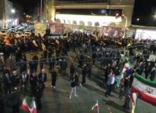 ایستادگی مردم شهرستان هریس در شب‌های اقتدار ایران