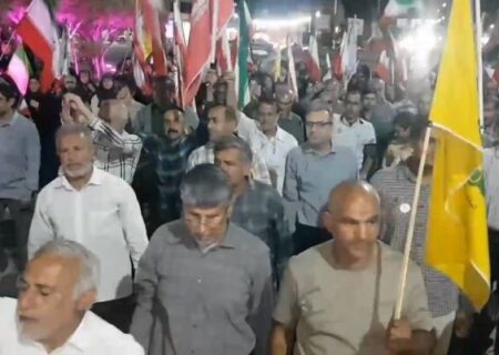 صدمین شب حضور حماسی مردم آب پخش همراه با مقاومت و ایستادگی