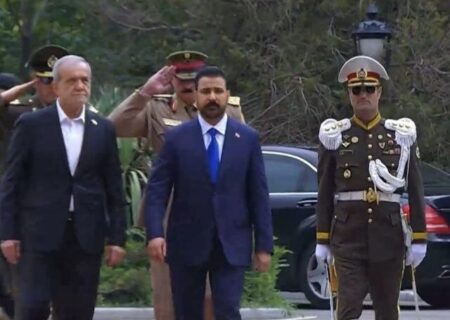 استقبال رسمی پزشکیان از نخست وزیر عراق