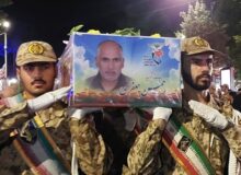 مراسم تشییع پیکر مطهر جانباز شهید «رحمن جعفری» در نیشابور