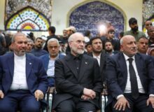 حضور قالیباف در مراسم چهلمین روز تدفین آقای شهید ایران در کربلا